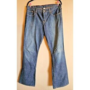 Abercrombie Fitch Women's Jeans Low Rise Flare Bootcut Blue Wash -10L-button fly